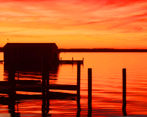 Rappahannock Sunset (Red Orange)